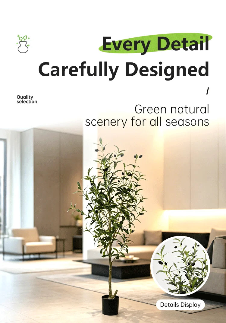Artificial Olive Tree with Pot Large Olive Tree Artificial Indoor for Living Room Bedroom
