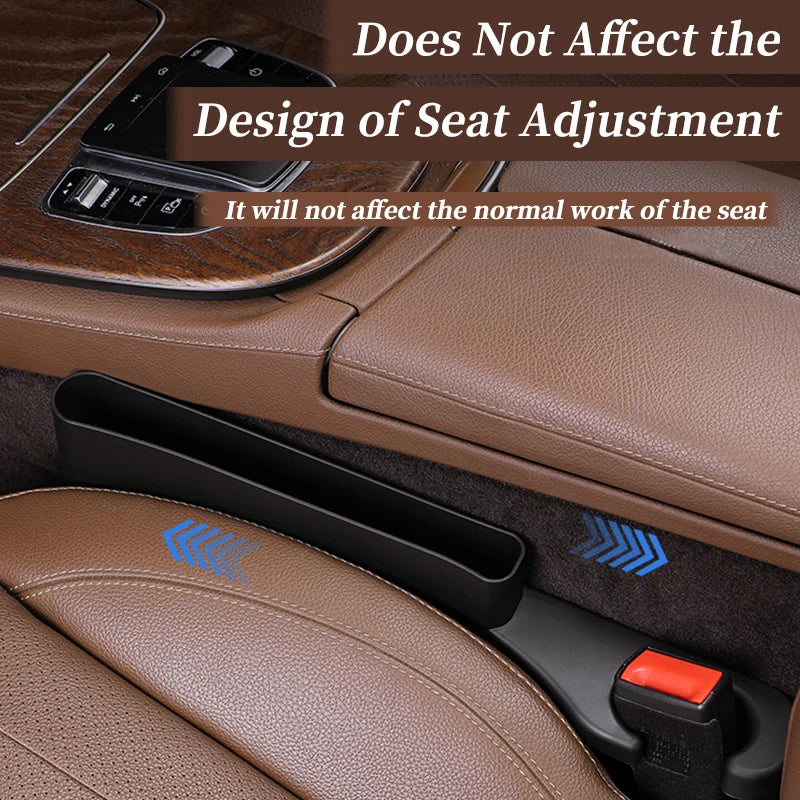 Set of 2 Soft Foam Multifunctional Car Seat Side Gap Filler with Organizer Universal Fit
