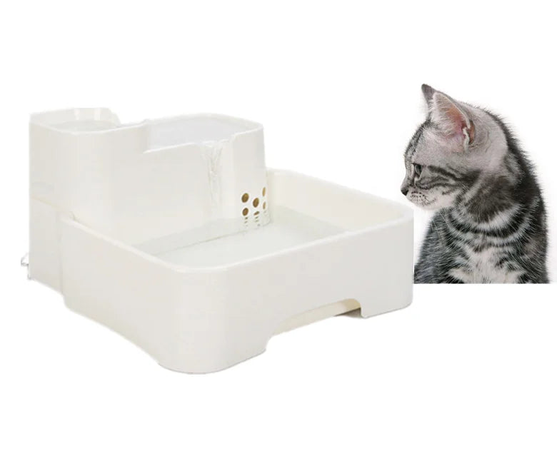 Waterfall Circulating Pet Drinker with Automatic Cat Water Fountain