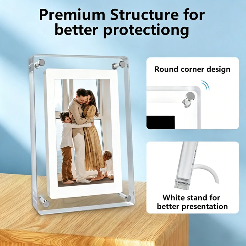 7 Inch WiFi Digital Photo Frame 1024*600 IPS HD Cloud Smart Digital Picture Frame 8GB