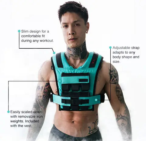 Adjustable Weighted Fitness Training Vest 10kg-30kg Weight Vest for Strength Training