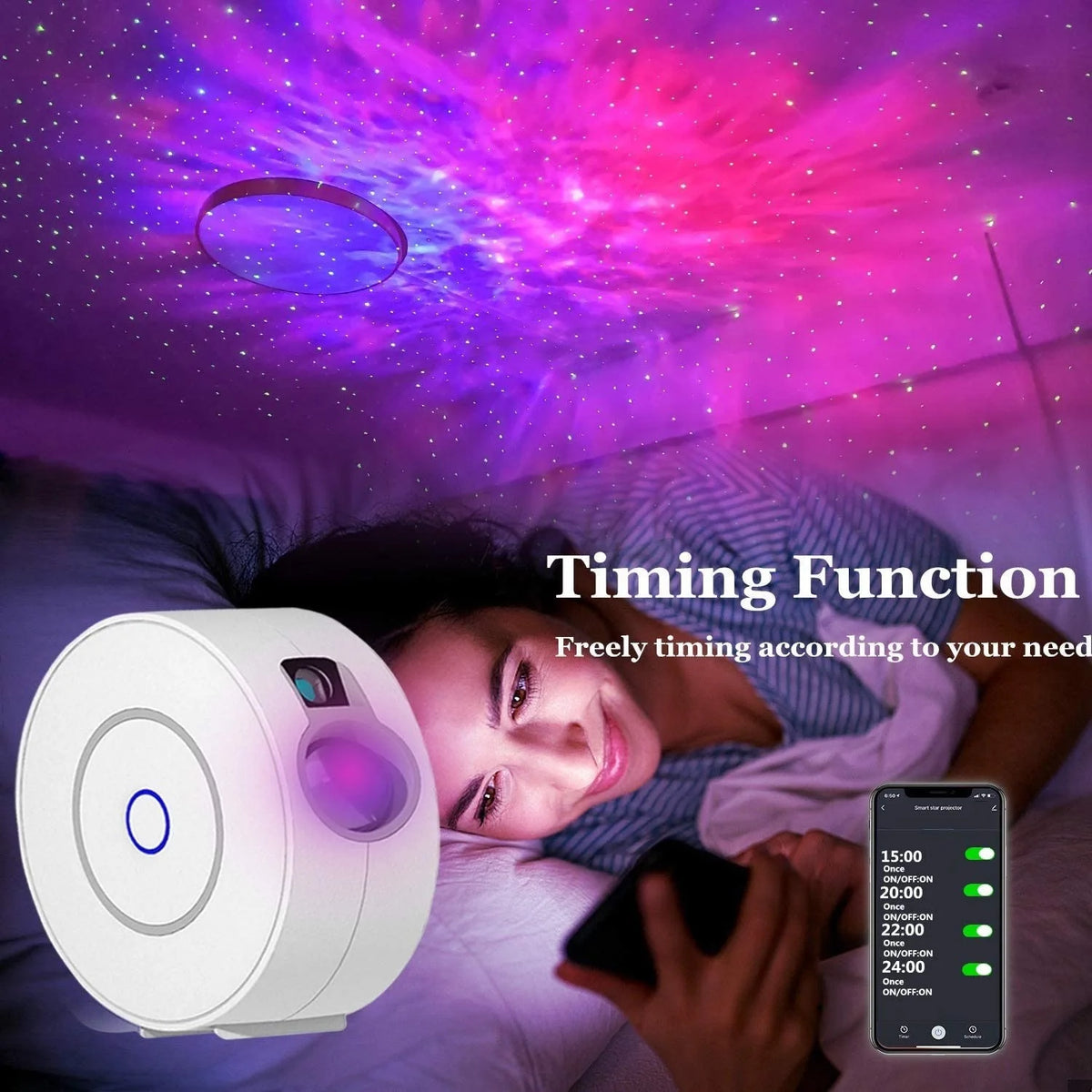 Smart Night Light Night Lamp Room Ceiling Portable Mini Sky Star Light Galaxy Projector
