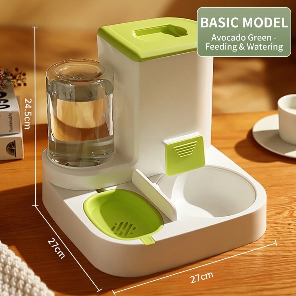 Automatic Pet Feeder & Water Dispenser 2-in-1 PP Material for Cats & Dogs Indoor