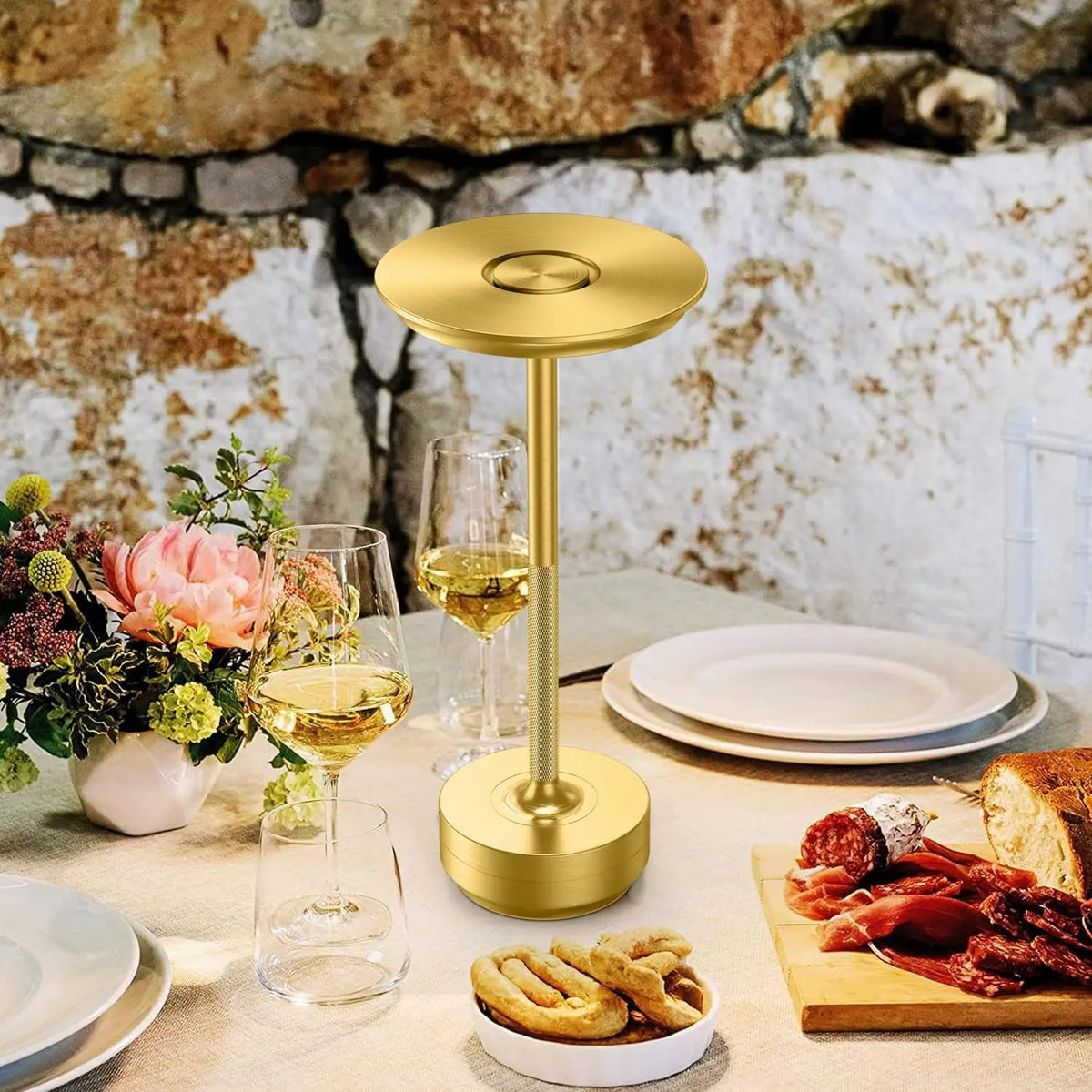 Aluminum Rechargeable Touch Dimming Wireless Modern LED Mini Table Lamp With Multi-Color