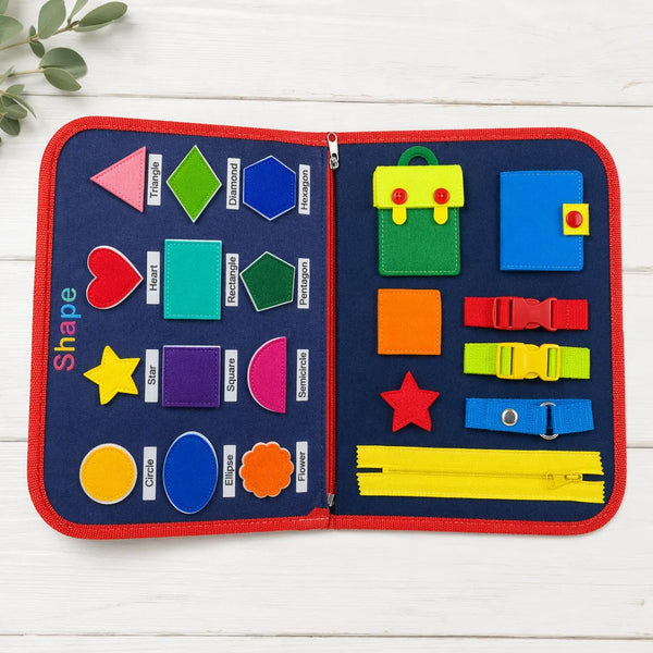 Portable Felt Montessori Busy Board for Toddlers Educational Learning Board for Sensory