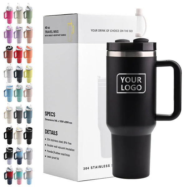 Tumblers Customized 40 Oz Stainless Steel Cup Double Wall Insulated Thermal 40oz Tumbler