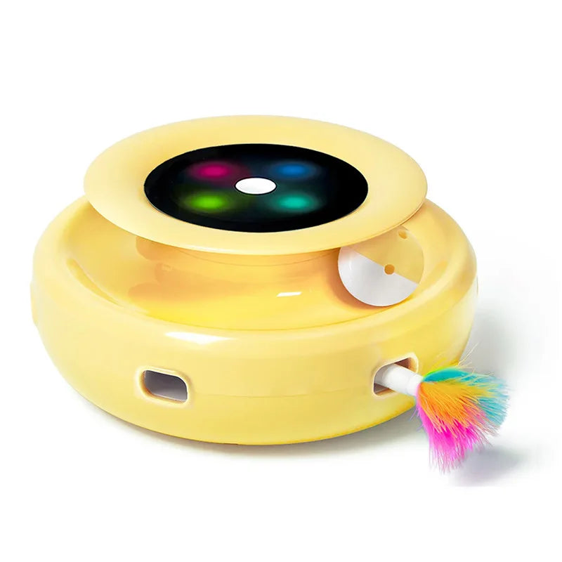 3 in 1 Automatic Interactive Cat Toy Electric Rotating Butterfly Feather Glow Ball Indoor