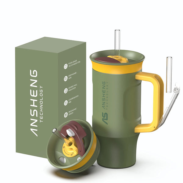 Custom Tumbler 18oz 32oz 40oz Double Wall Stainless Steel Powder Coated Insulated Coffee