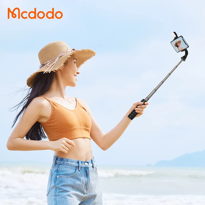 Selfie Stick Tripod Singe Fill Light Lamp All 3 in 1 Aluminum Wireless Remote Selfie