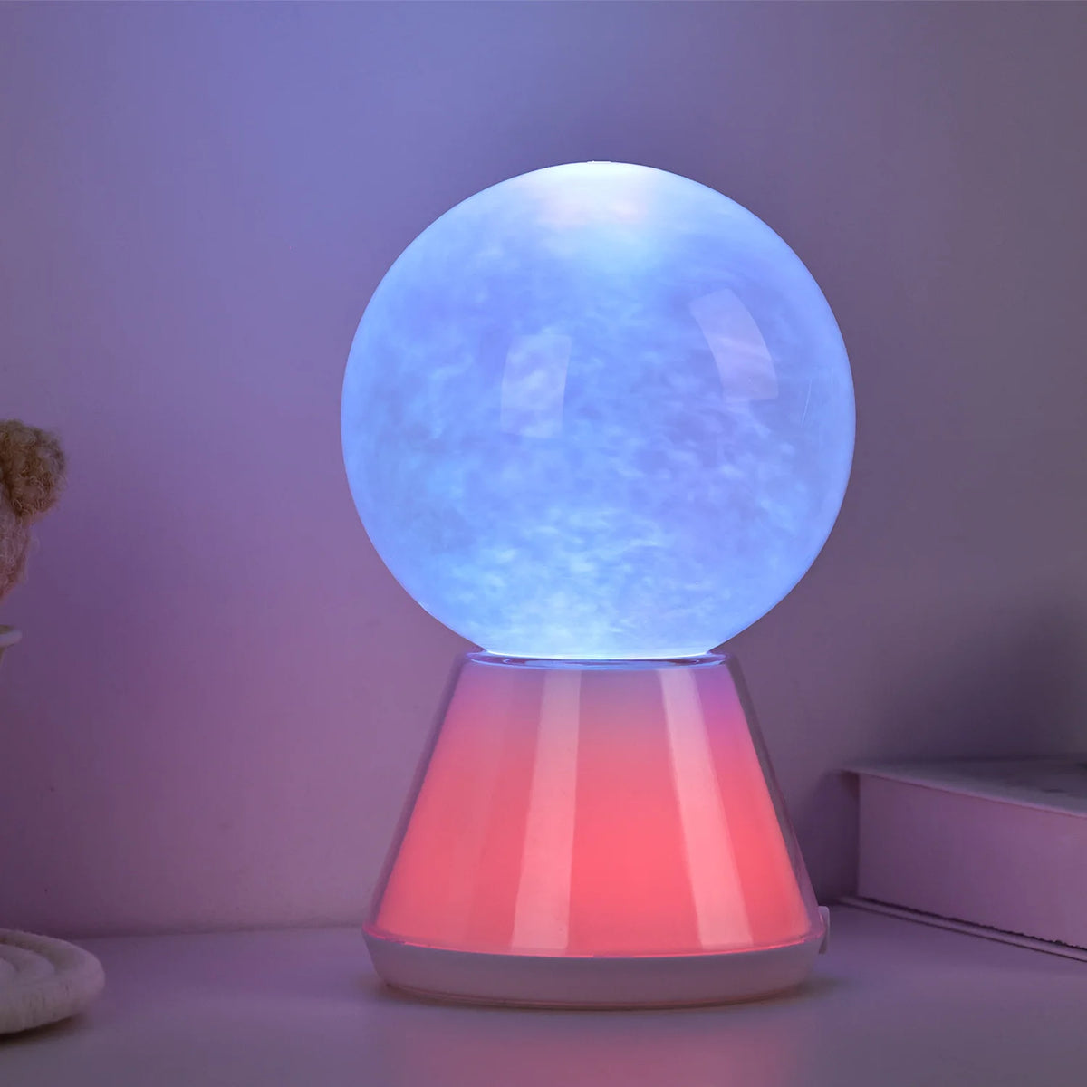 Gift Decor RGB Plastic Ball Led Crystal Ball Lighting 3d Cloudy Color Changing Party