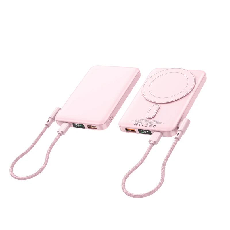 Magnetic 15W Wireless Power Bank 22.5W Fast Charging Portable Phone Charger 5000mAh