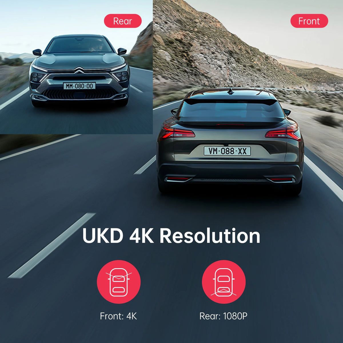 D600pro 4K HDR Car Camera Dash Cam 4K Built in GPS 5G WiFi ADAS EN Voice Control Dash Cam