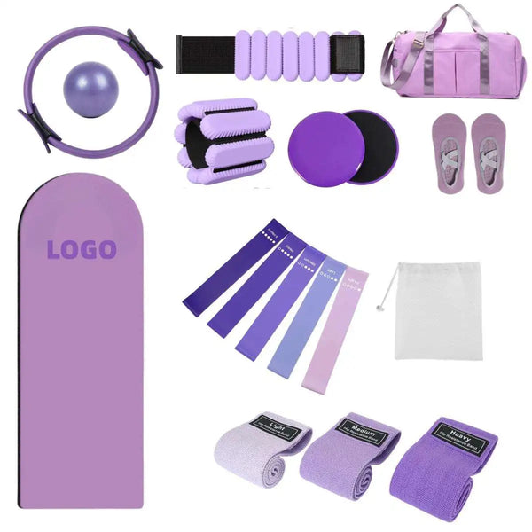 Yoga Mat Dumbbells Set Power Ring Silicone Pilates Kit Set Pilates Accessories Customized
