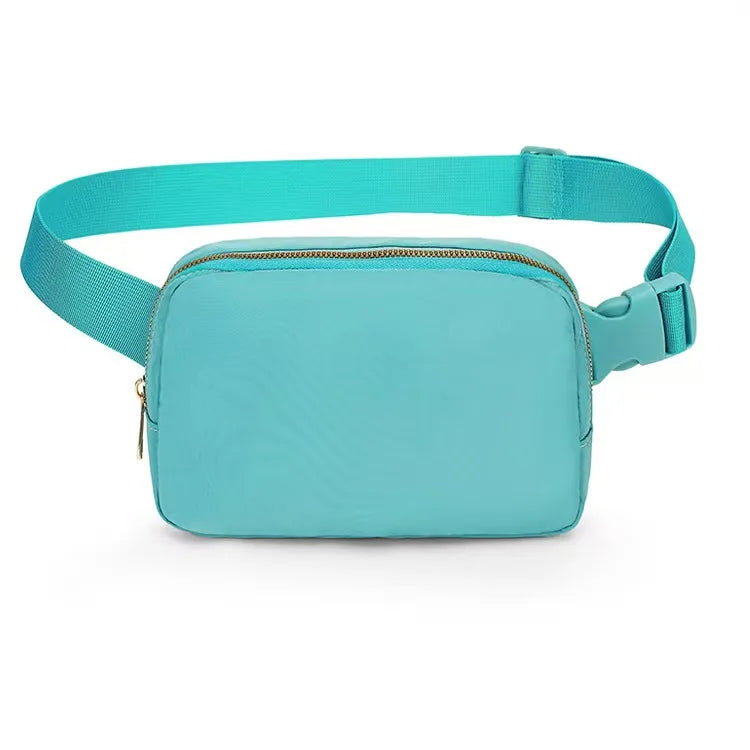 Women'S 1L Nylon Sling Bag Adjustable Waist Fanny Pack Hip Bag Yoga Sports Crossbody Bag