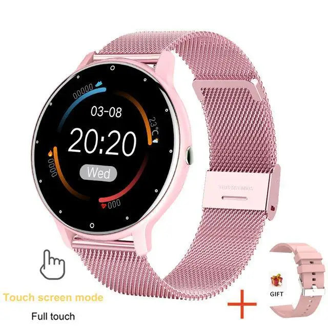 Waterproof Smart Watch with Heart Rate Tracking, Mesh, Steel or Silicone Band