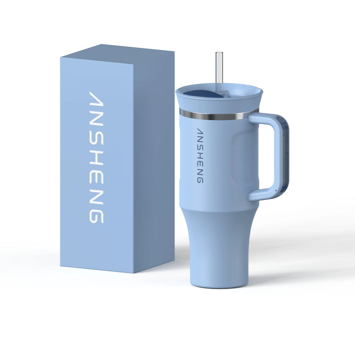 40oz Double Wall Vacuum Insulated Travel Mug Stainless Steel Tumbler Cup with Straw Lid