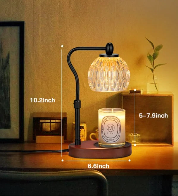 Candle Warmer Lamp with Dimmer Timer Electric Light Vintage Dimmable Wax Melting Lamp