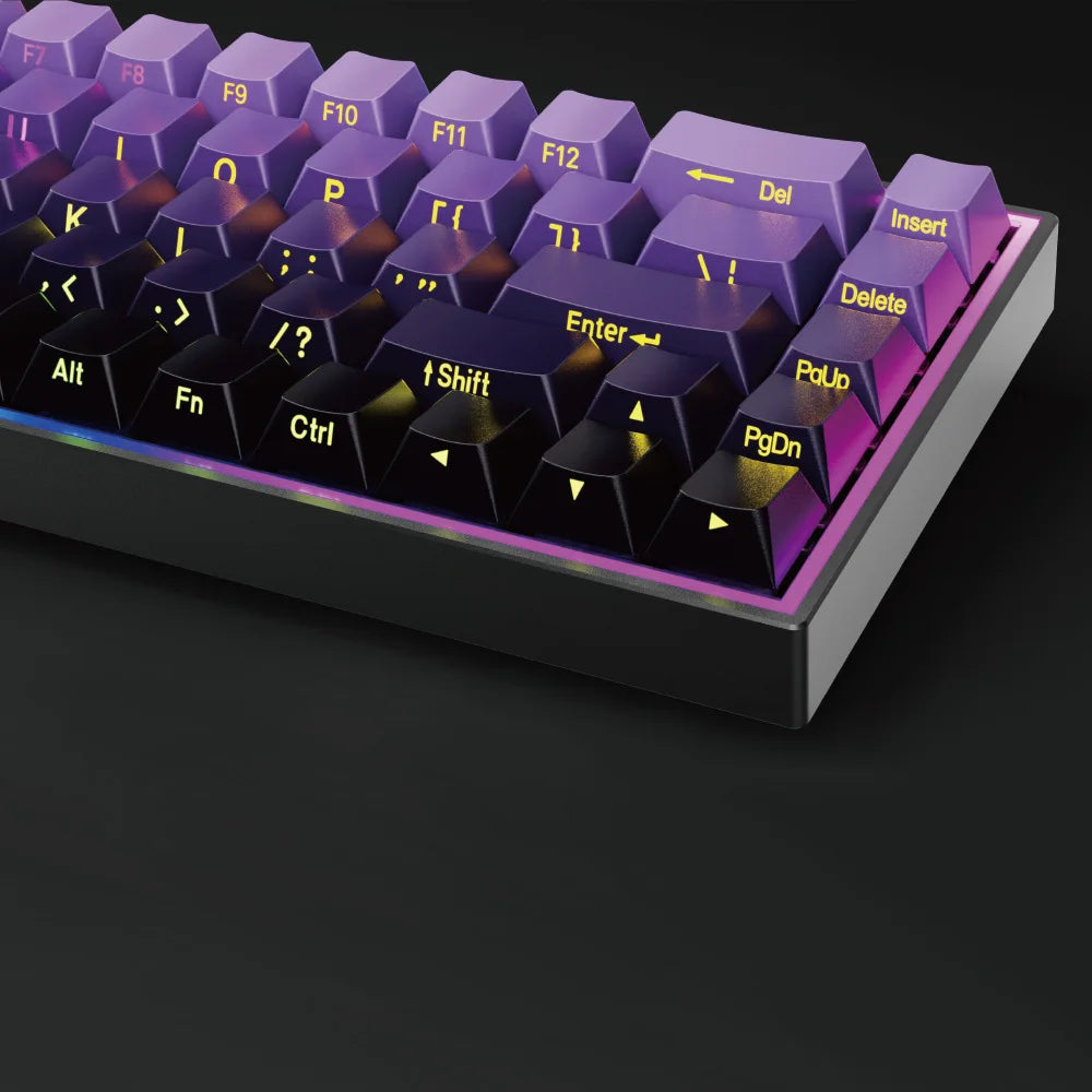 Tri-Mode 61 Keys Compact Wireless Mechanical Keyboard RGB Backlit USB 3.0 Rechargeable
