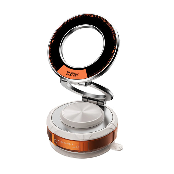 Premium Magnetic Car Phone Holder, Reusable Silicone Vacuum Suction Cup, Dual-Ring