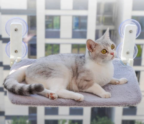 Cat Window Perch Hammock - Sunny Seat for Cats to Lounge, Bask & Climb Sturdy Pet Window
