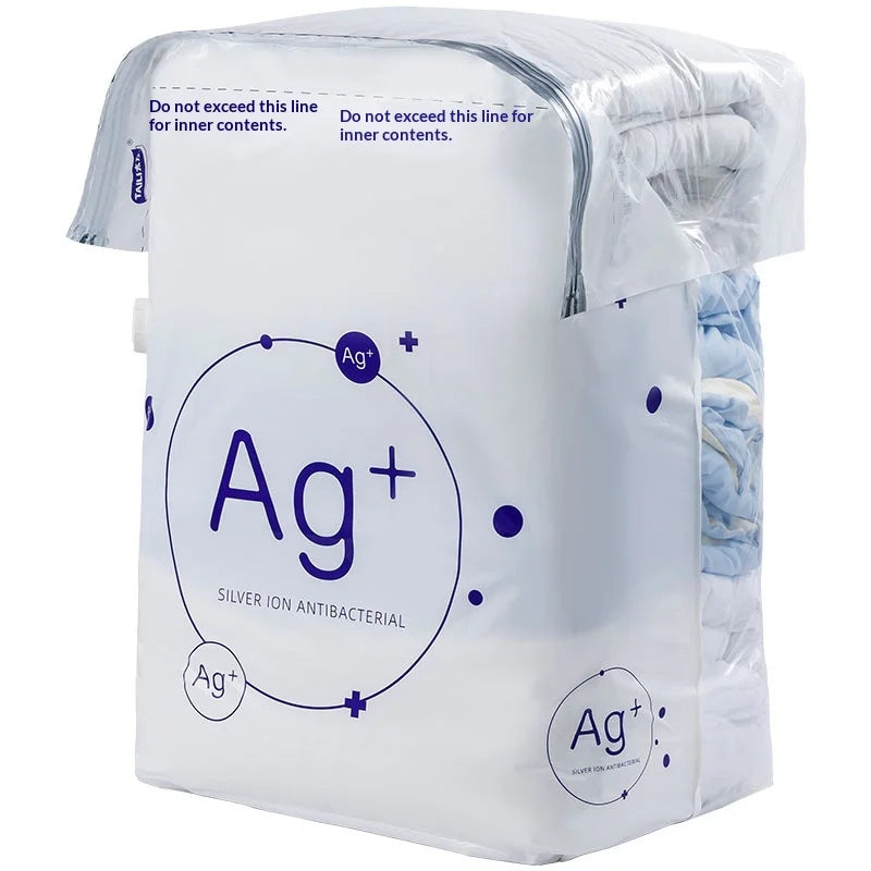 Vacuum Compression Bags Pump Free PA+PE Antibacterial Japandi Style Glossy Space Saving