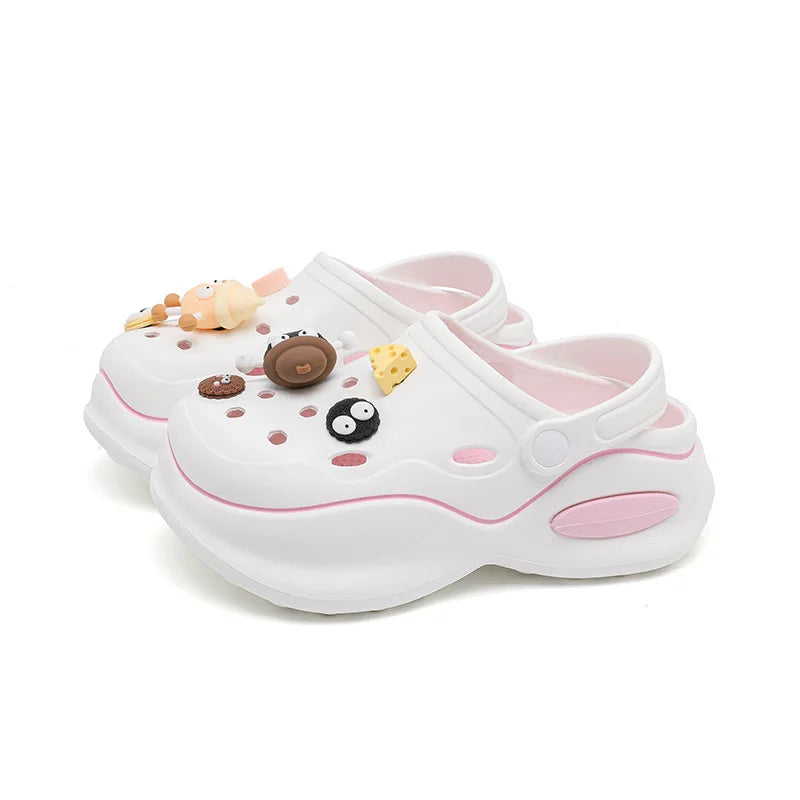 EVA Pillow Soft Slides Thick Platform Casual Sandals Pillow Slides Cloud Slippers Indoor