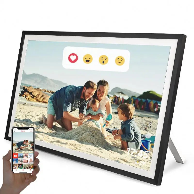 Wall Mountable 15.6 Inch Digital Photo Frame with IPS LCD Display Auto Slideshow & WiFi