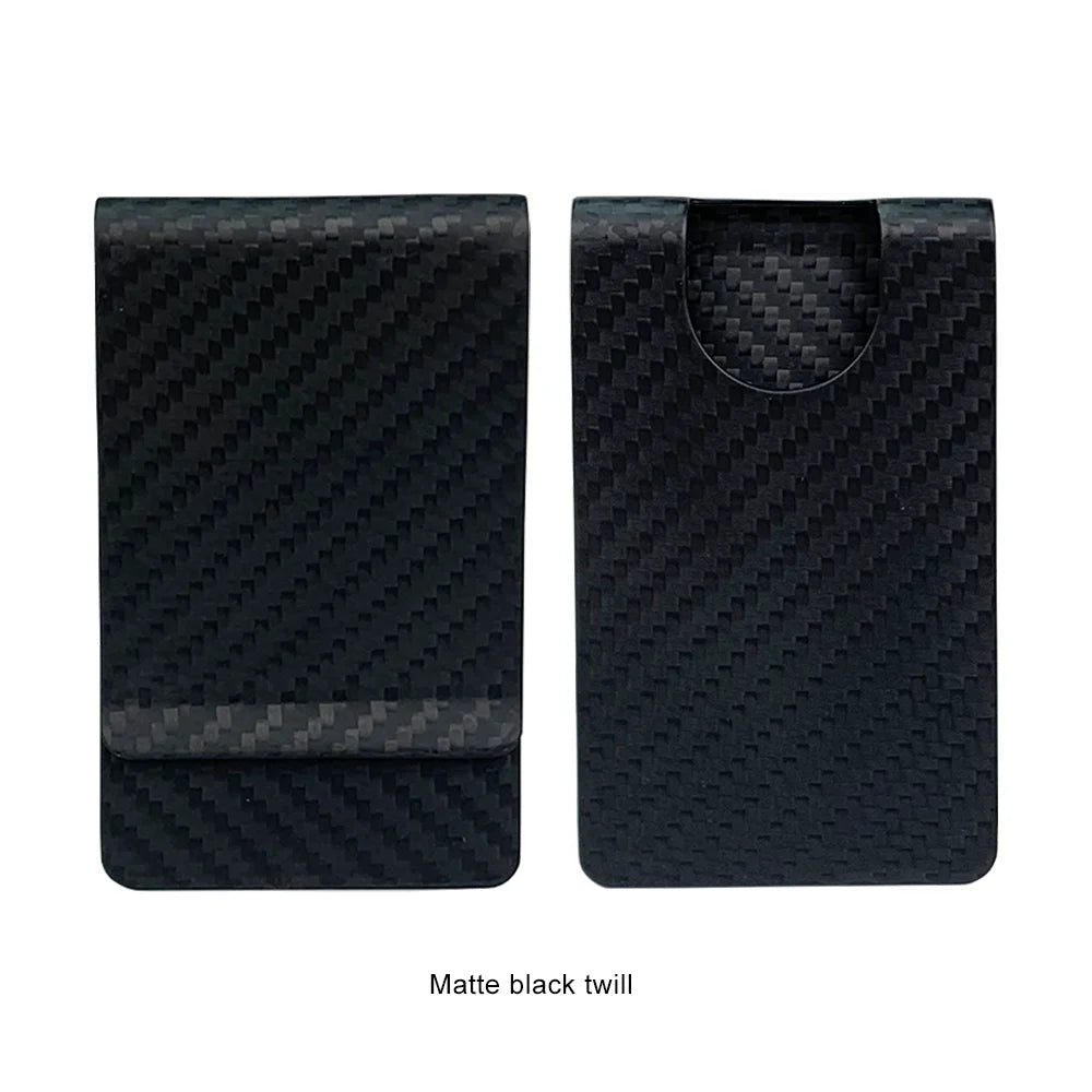 Portable Slim Durable Anti-Theft Real Carbon Fiber RFID Blocking Wallet Minimalist