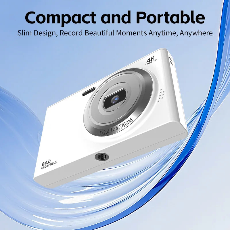 Maustor Children Student Travel CCD Camera 2.8 Inch LCD Screen Mini Portable 4K Kids HD