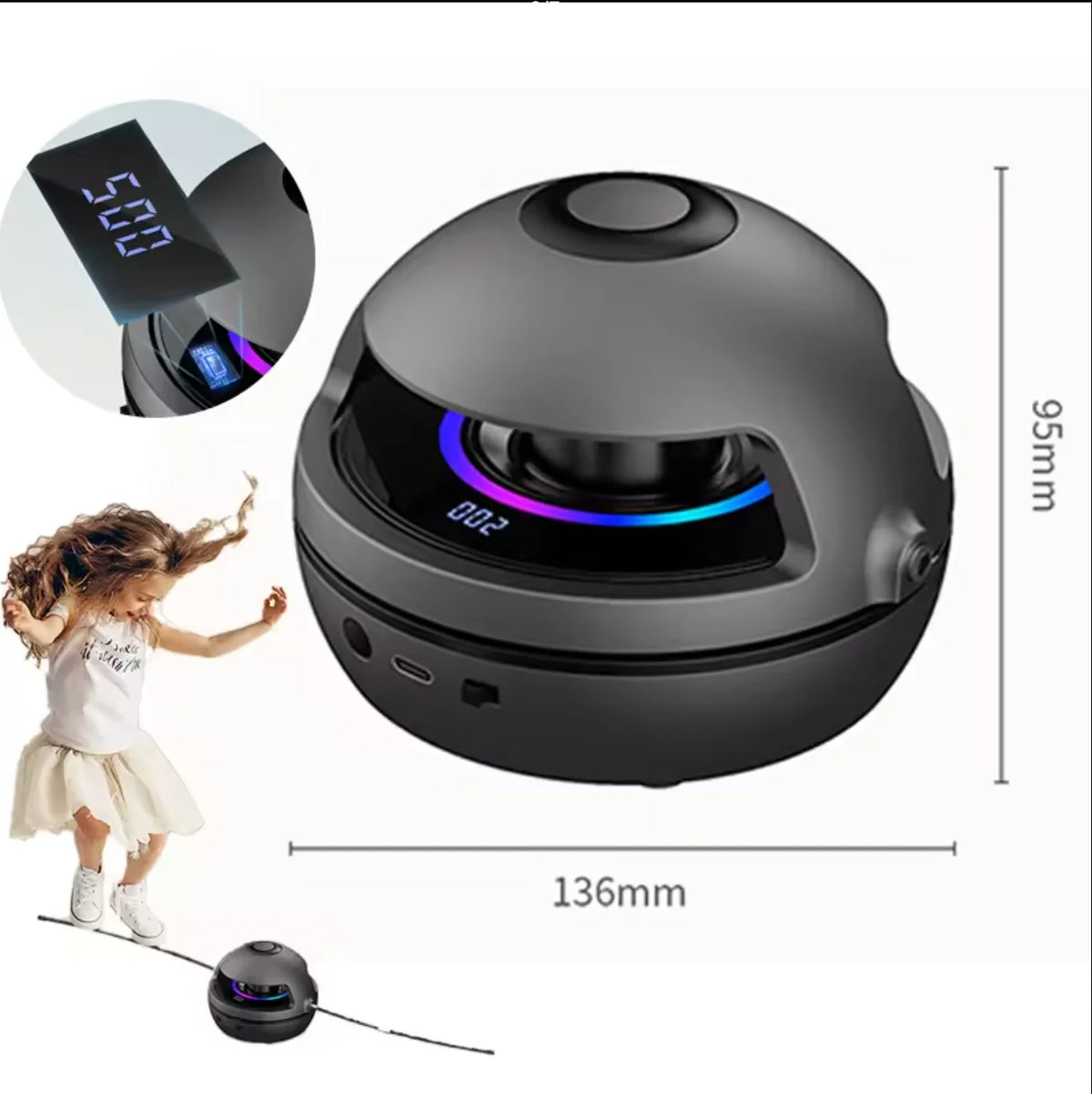 Smart Jump Rope Machine Jump Workout Entertaining Interaction Machine with Smart Remote