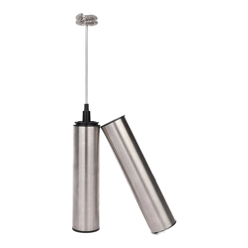 2 Speed Portable Rechargeable Stainless Steel Electric Milk Frother Coffee Frother