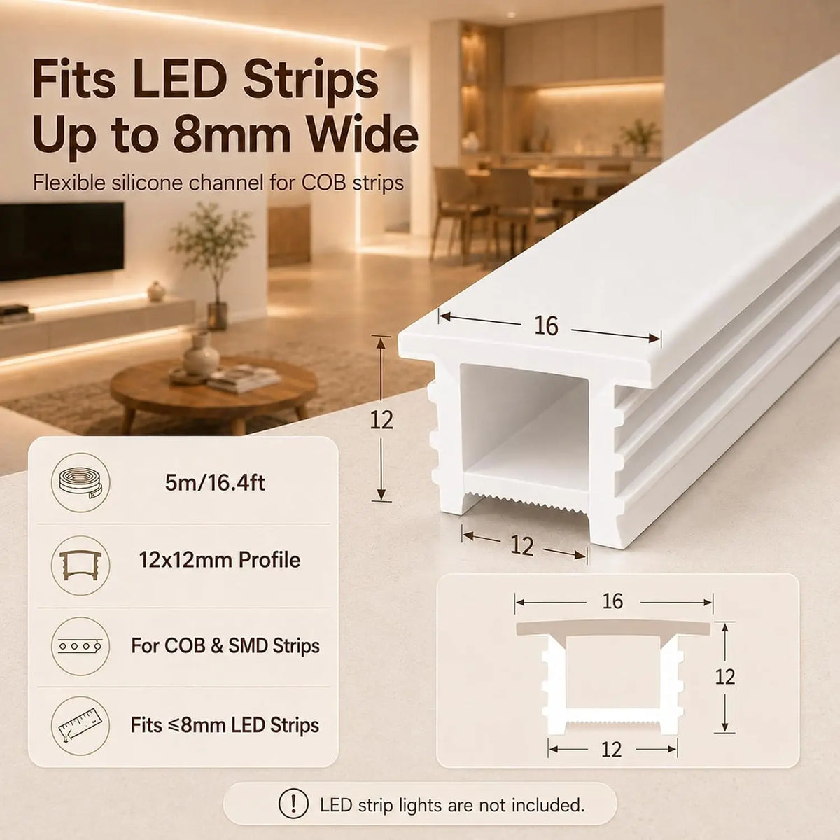 Silicone LED Neon Strip Light IP67 Waterproof for Hotel and Landscape Use Custom Color