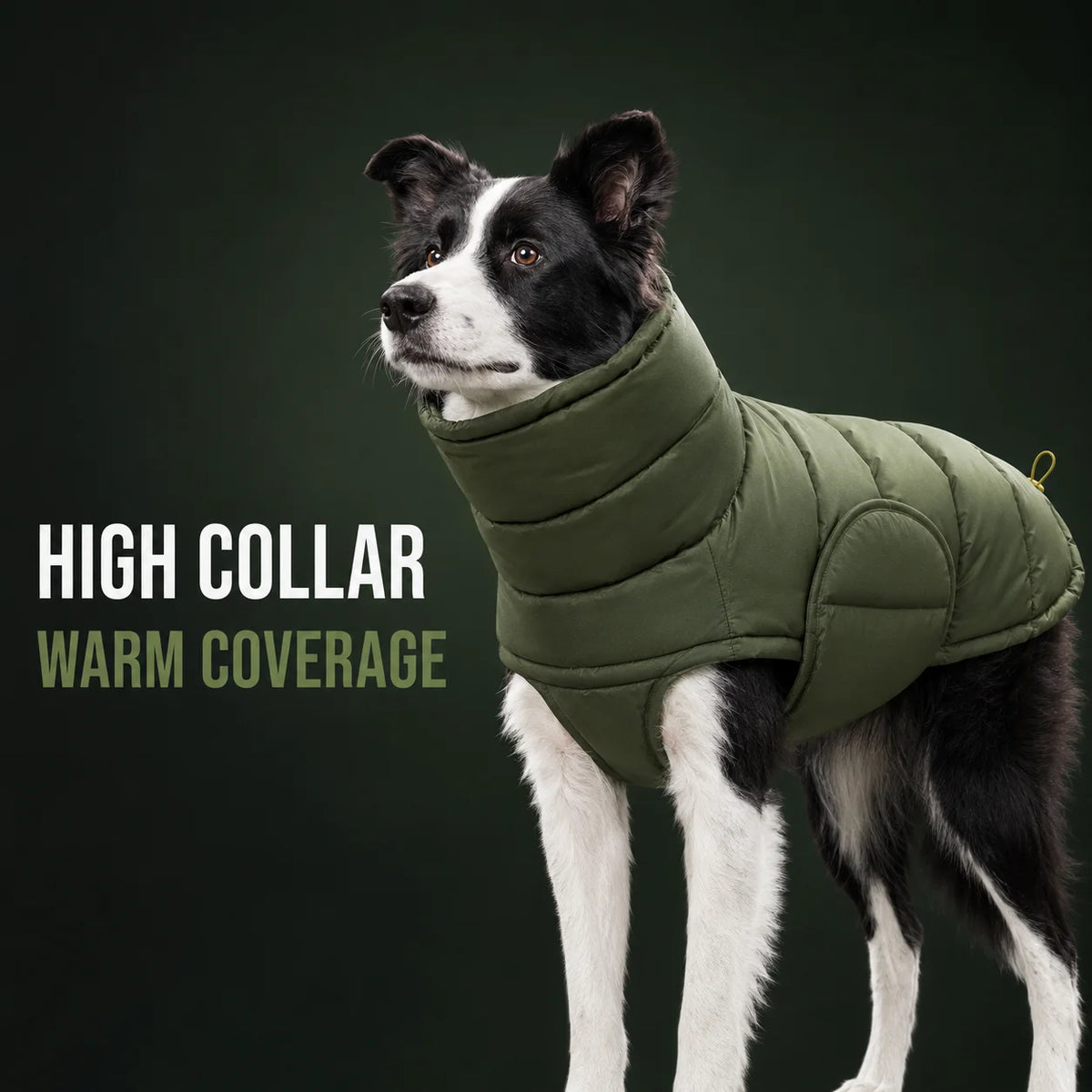 Waterproof Warm Quilted Outdoor Pet Jacket Adjustable Drawstring Winter Puppy Clothes Dog