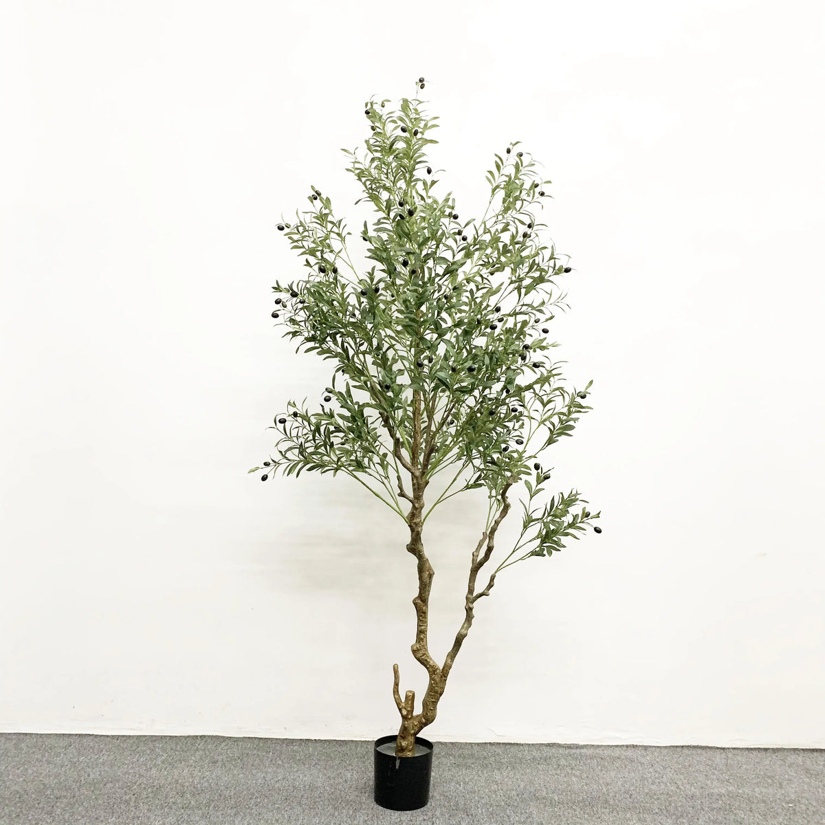 YM Real Touch Artificial Olive Tree with Fruit Potted Plant Living Room Home Indoor Decor