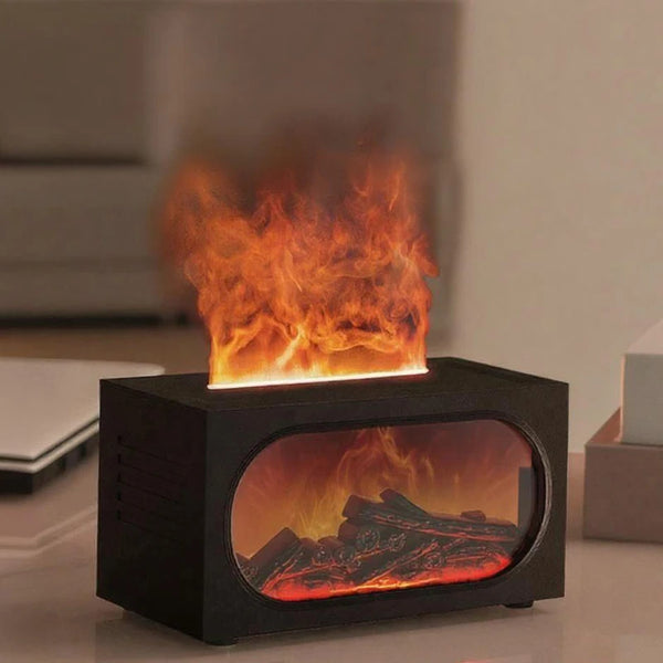 Fireplace Aroma Diffuser, 140ml Ultrasonic Cool Mist for Essential Oils