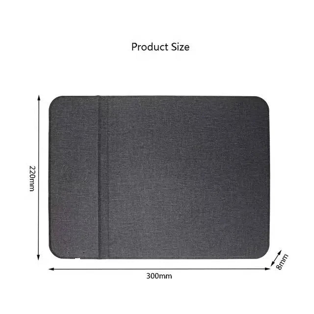 Fast 15W Wireless Charging Desk Mat with Wrist Rest Cartoon Design Leather Waterproof