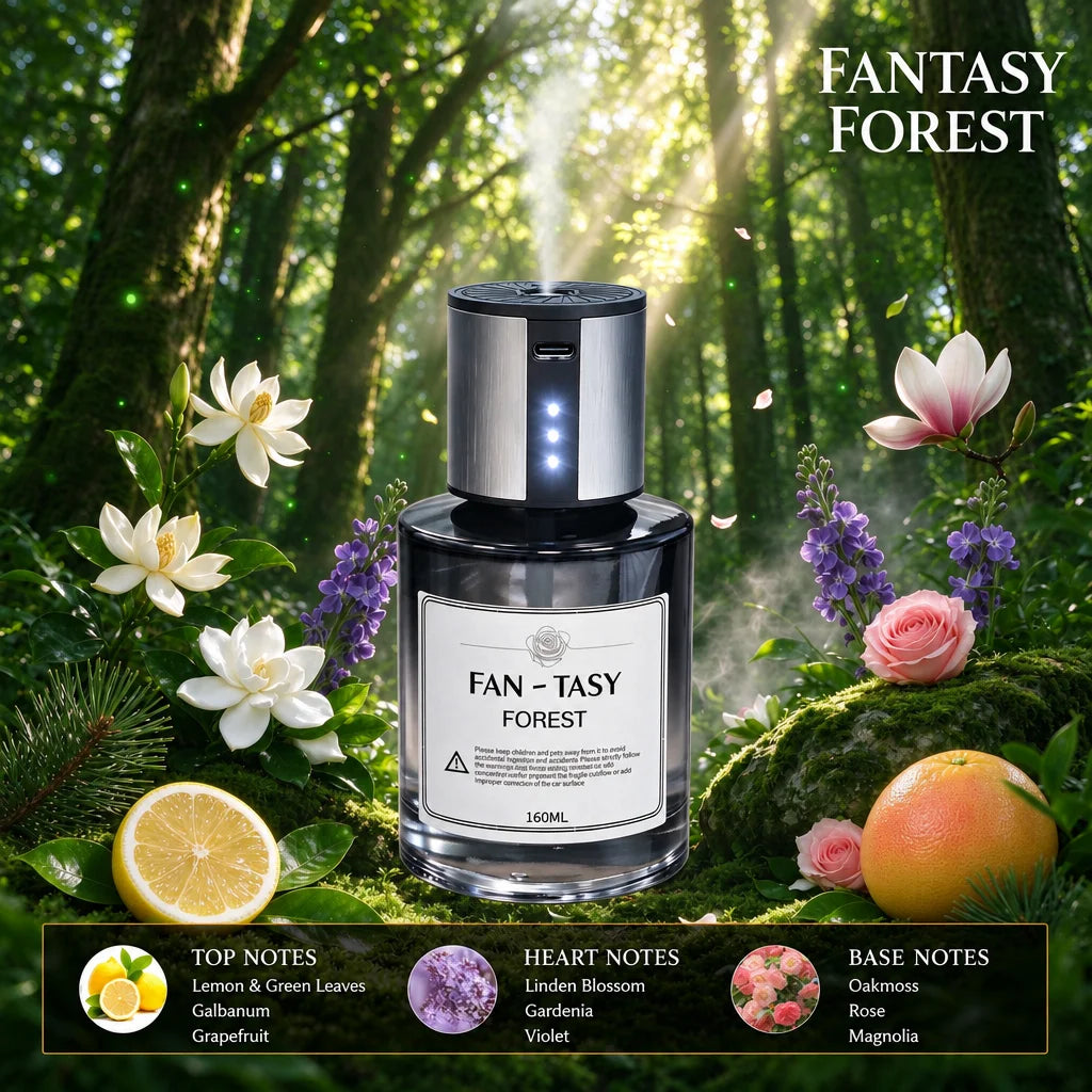 F18 Smart Car Aroma Diffuser 160ml Glass Bottle Rechargeable Low Noise Essential Oil