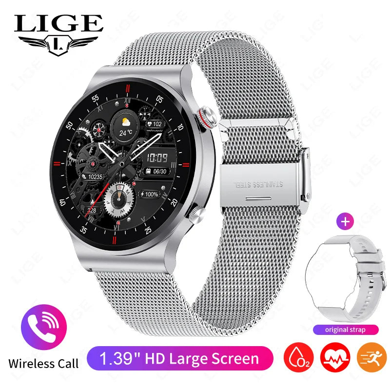 BW0382 NFC Smart Watch for Men Women Answer Make Call Fitness Tracker Running Watch Music