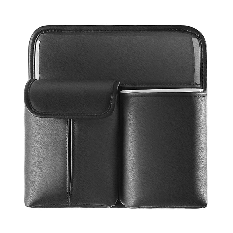 Little Rice Paddy Luxury Car Back Seat Organizer PU Leather Multifunctional Storage Bag