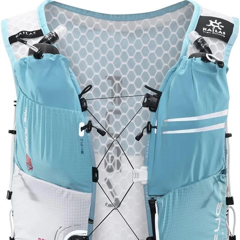 Two 500ml Polyester Soft Bottles Holder Hydration Vest Running Hiking Cycling Trail