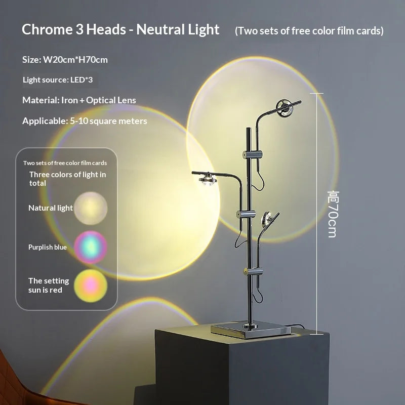 LED Floor Lamp Sunset Projection Led Light Standing Sunset Floor Lamp for Living Room