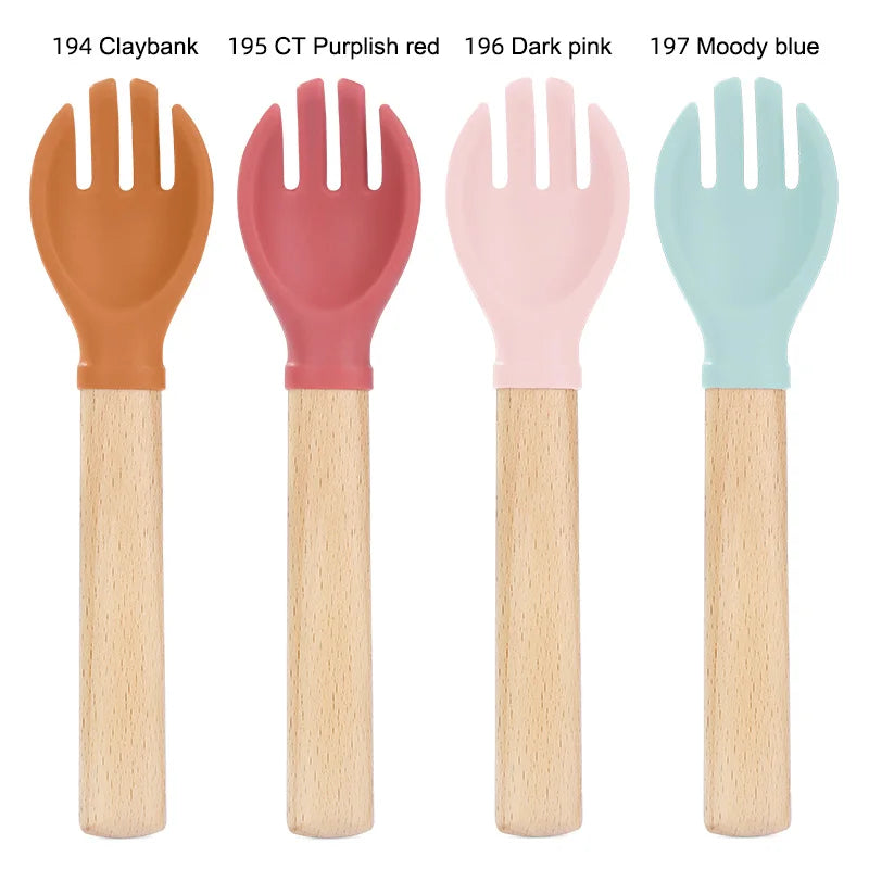 OME/ Modern Baby Feeding Set Bpa Free Silicone Bowls Plates Training Cup Bibs Knife Fork