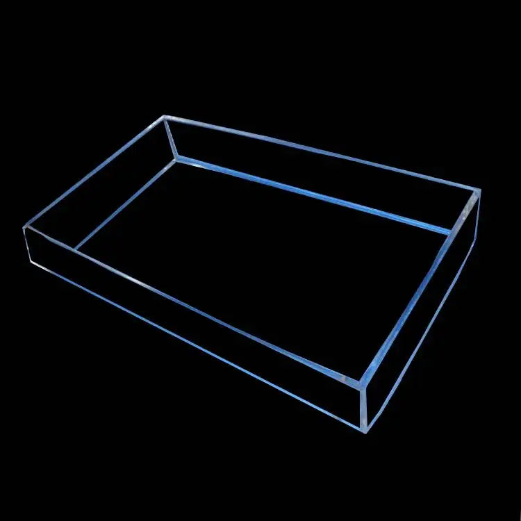 Fashion Customize Table Top Clear Acrylic Jewelry Makeup Organizer Service Tray Printing