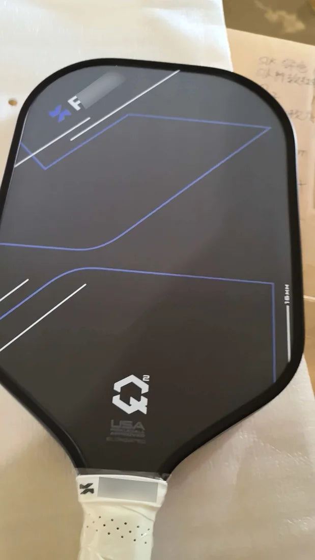 Pickleball Paddle Q2 16mm Hot-Pressed Integrated Tri-Density Core Carbon Fiber Complete