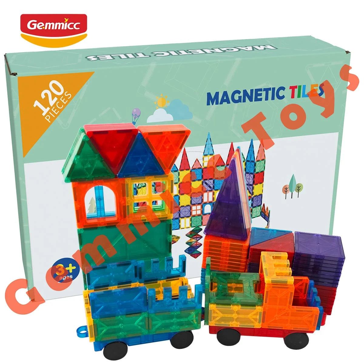 Gemmicc No Requirement Kids 60 100 Pcs 120 Pcs Educational 3D Magnetic Toy Magnetic