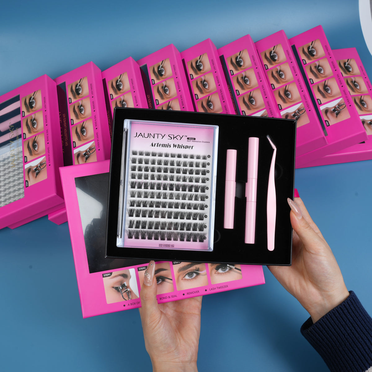Diy Cluster Lashes Set 0.05 0.07mm Pre-Cut Eyelash Segment Lash Clusters Kit with Lash