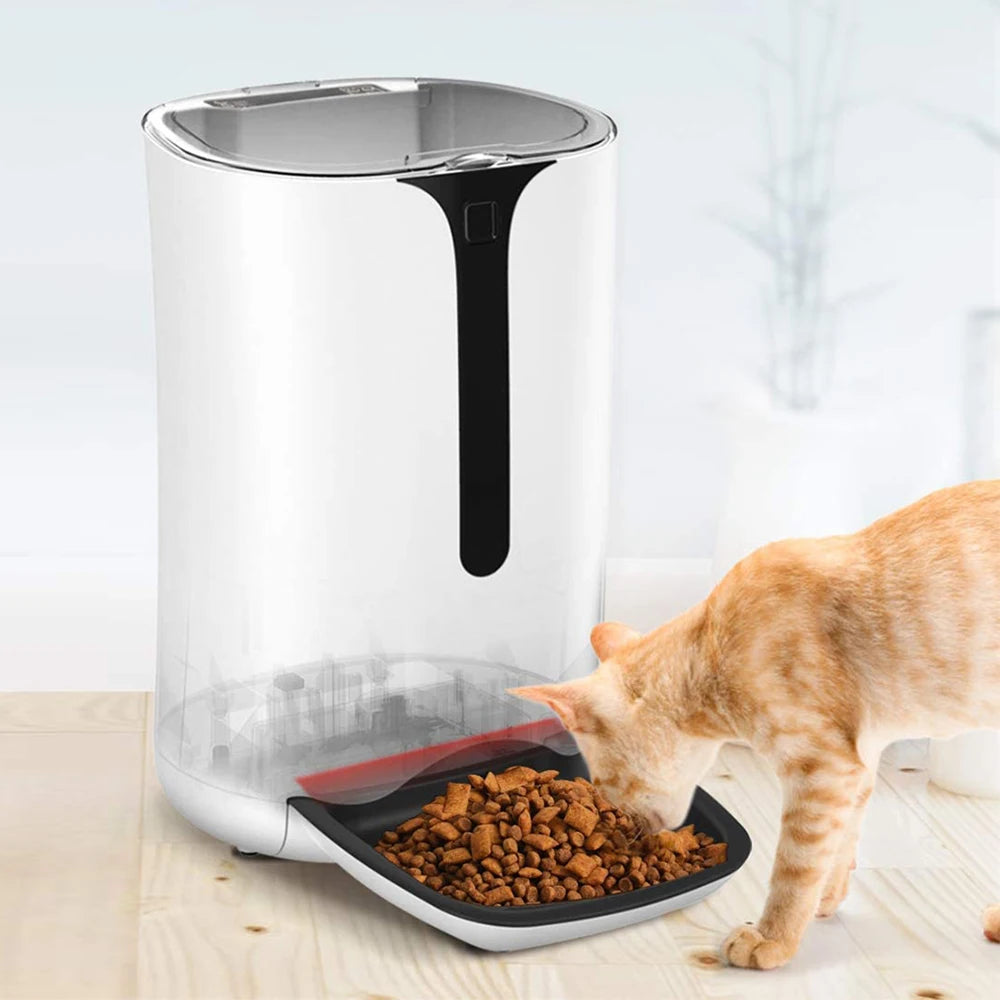 Smart WiFi Automatic Pet Feeder 4L, App-Controlled Dry Food Dispenser
