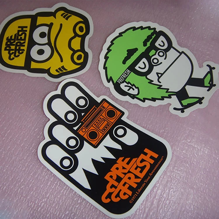 Custom Funny Cartoon Sticker 100 Pc Per Pack (Pack of 3)