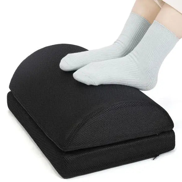 Adjustable Memory Foam Foot Rest for Office Chair Solid Pattern Knitted Technics