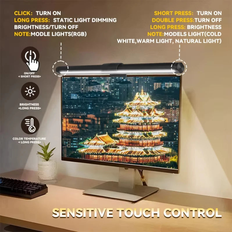 Usb Dimmable Display Rgb Lights for Eye Protect Laptop Lamps Led PC Computer Monitor